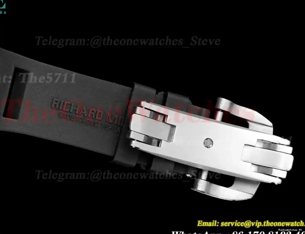 Rubber Skeleton strap Tourbillon With RM21-01 Black RMF Dial Transparent 0430